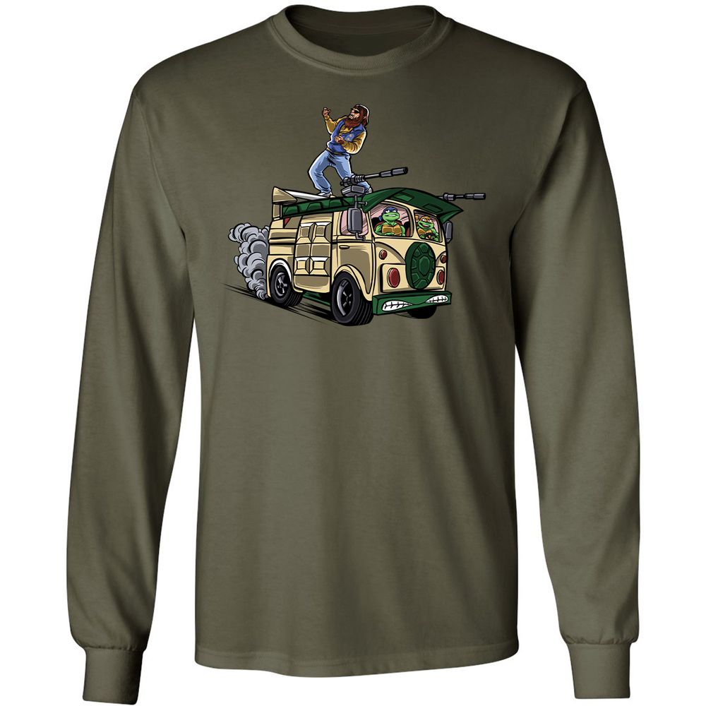 Long Sleeve T-Shirt - 46ZP7DW8 - Military Green - 16