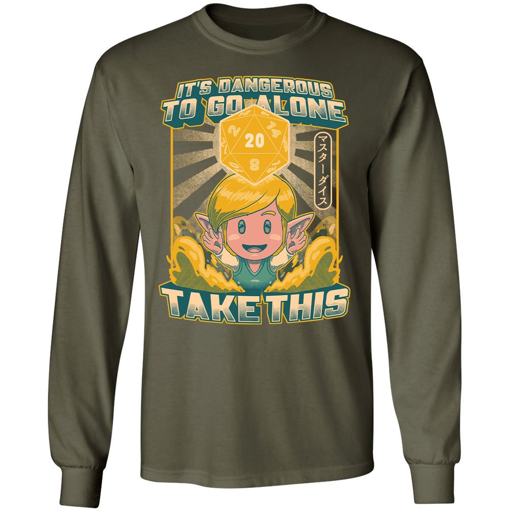 Long Sleeve T-Shirt - E7JPK7L5 - Military Green - 16