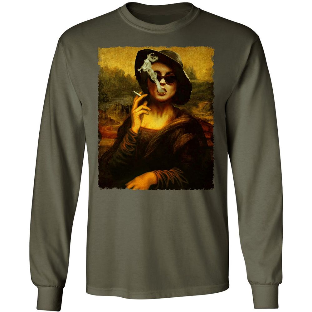 Long Sleeve T-Shirt - REQLPQFD - Military Green - 16