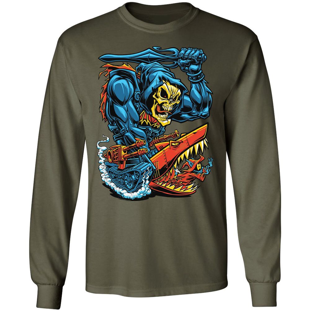 Long Sleeve T-Shirt - NREY14XK - Military Green - 16