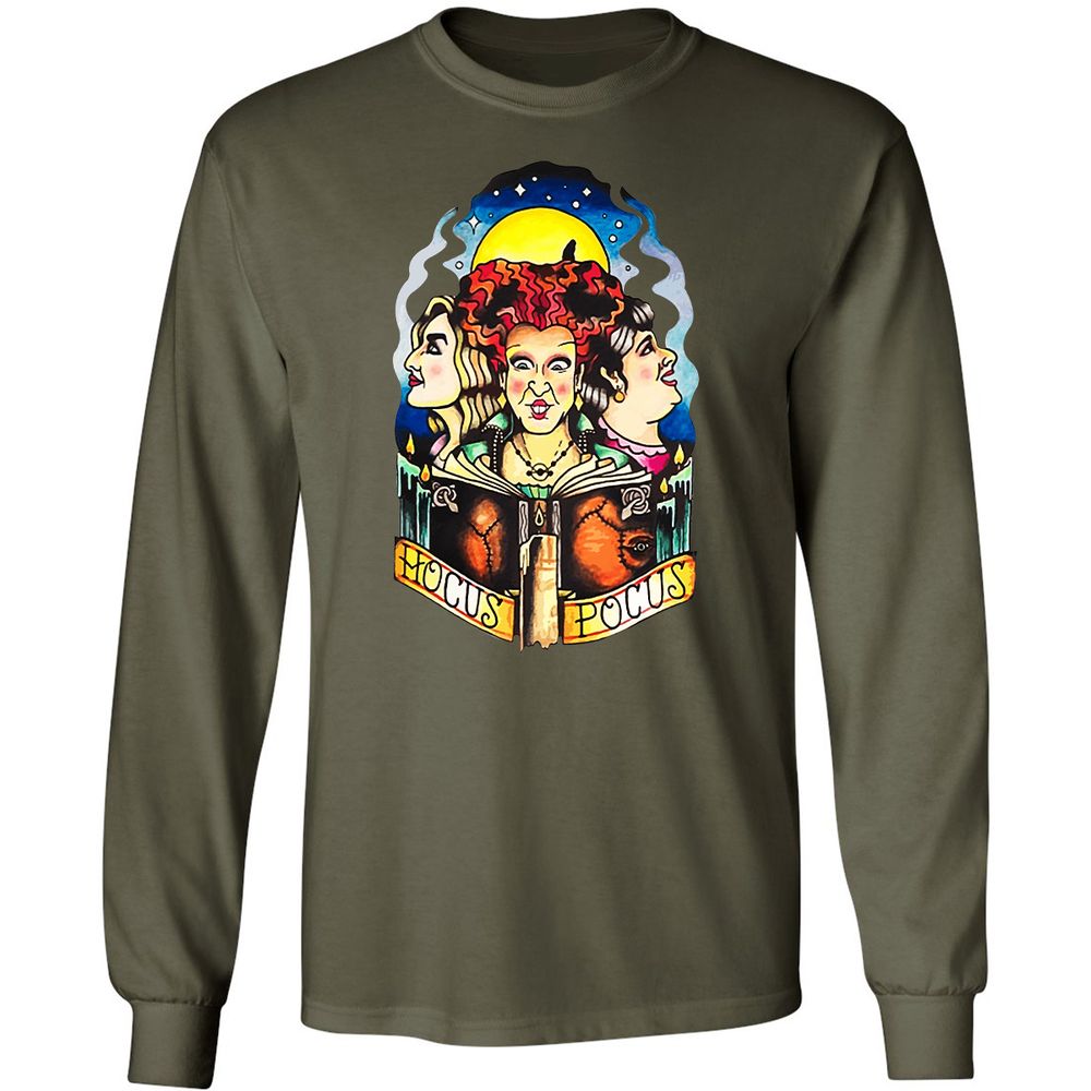 Long Sleeve T-Shirt - 7HJ57YL1 - Military Green - 16