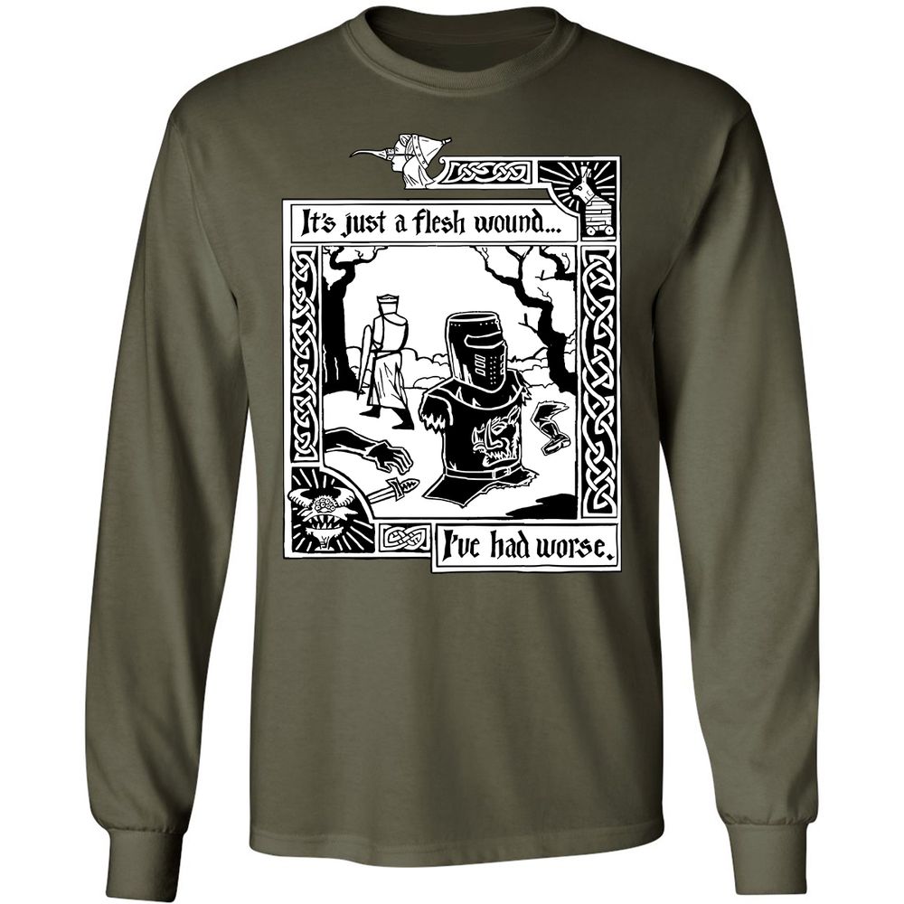 Long Sleeve T-Shirt - 3H8UDE3Z - Military Green - 16