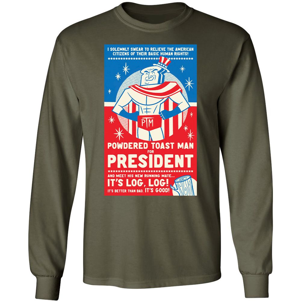 Long Sleeve T-Shirt - C5U9NM27 - Military Green - 16