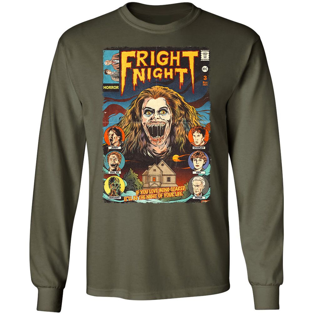 Long Sleeve T-Shirt - CQ8ZQN6T - Military Green - 16