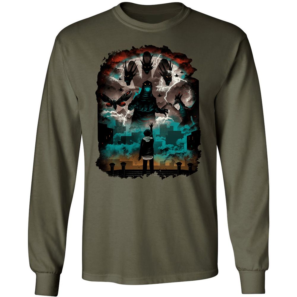 Long Sleeve T-Shirt - CG2QWG75 - Military Green - 16
