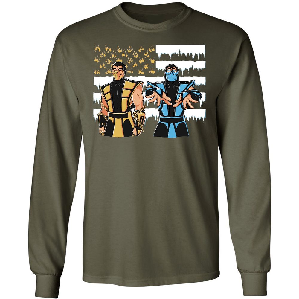 Long Sleeve T-Shirt - VQY32WPH - Military Green - 16