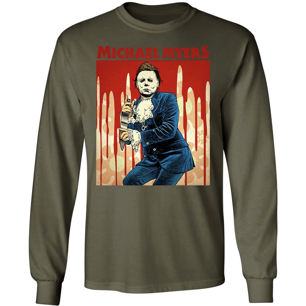 Long Sleeve T-Shirt - NQHPV4TK - Military Green - 16