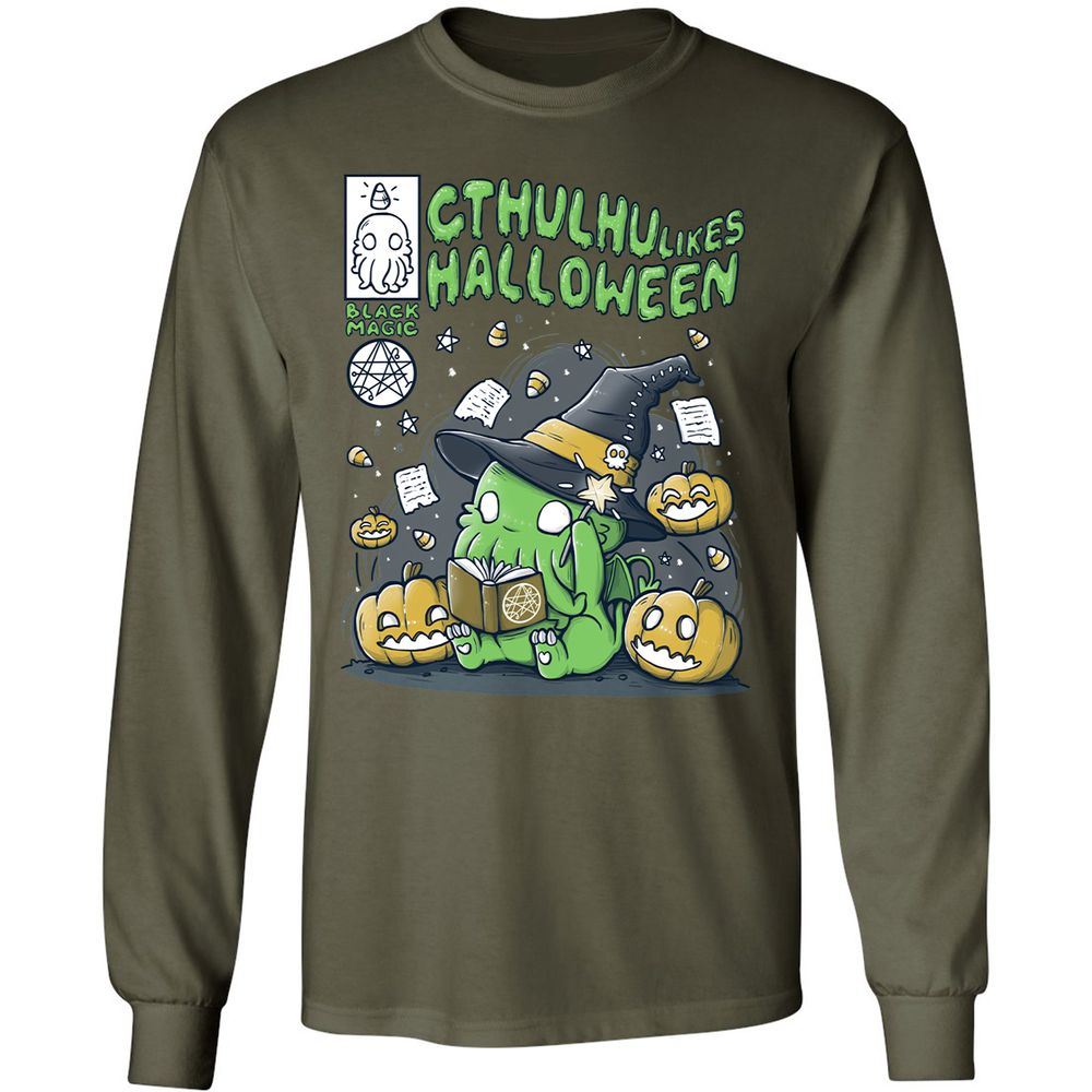 Long Sleeve T-Shirt - 4XXF1Q7N - Military Green - 16