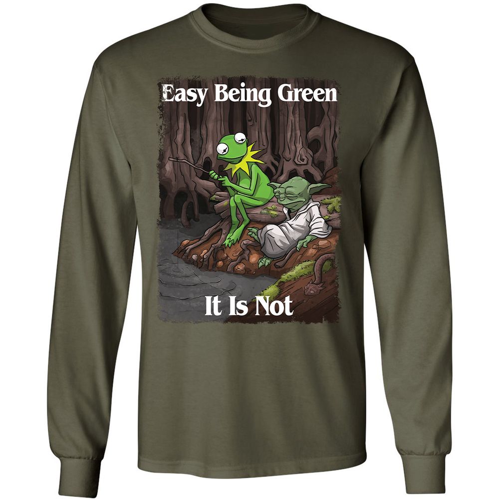 Long Sleeve T-Shirt - M39GT3QX - Military Green - 16