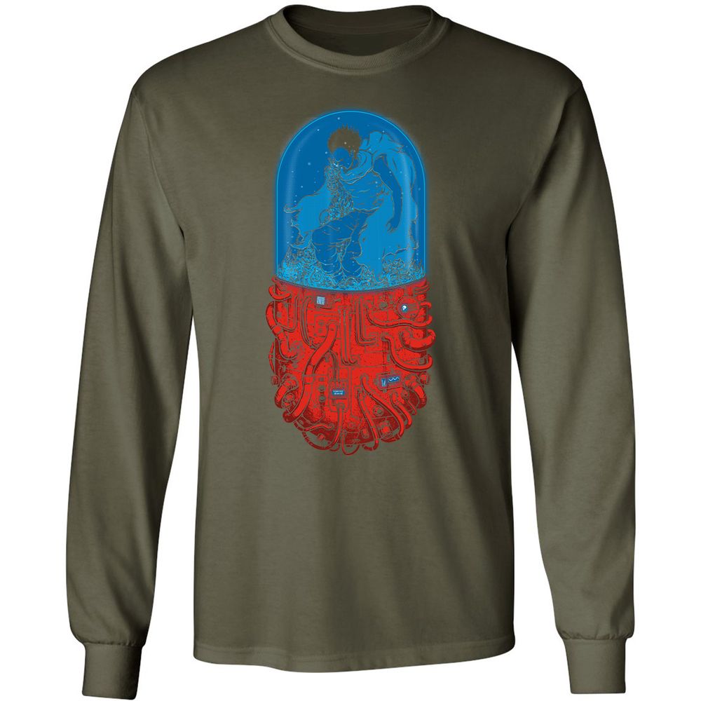 Long Sleeve T-Shirt - 2XMUPGBV - Military Green - 16
