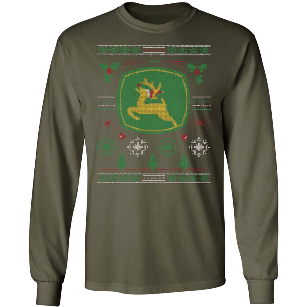 Long Sleeve T-Shirt - YFCPXATQ - Military Green - 16