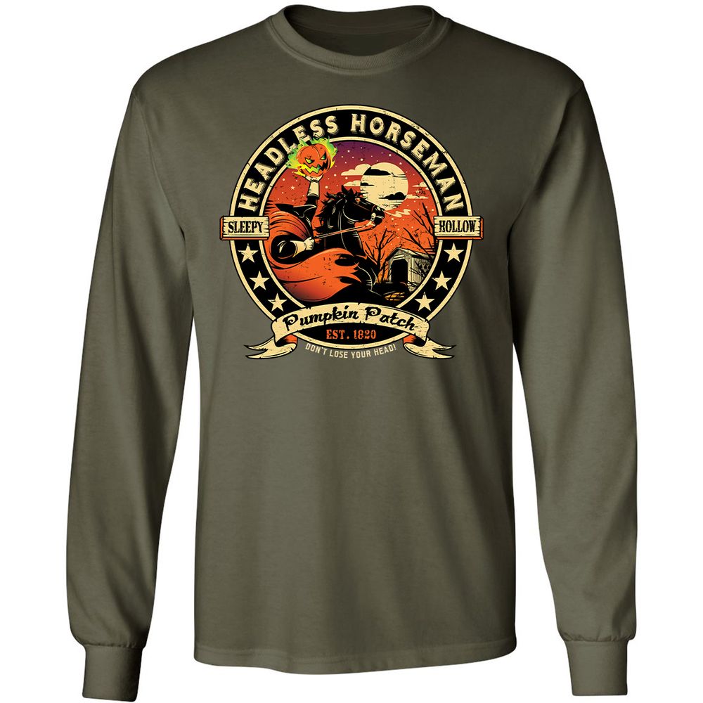 Long Sleeve T-Shirt - ZCGWVLB6 - Military Green - 16