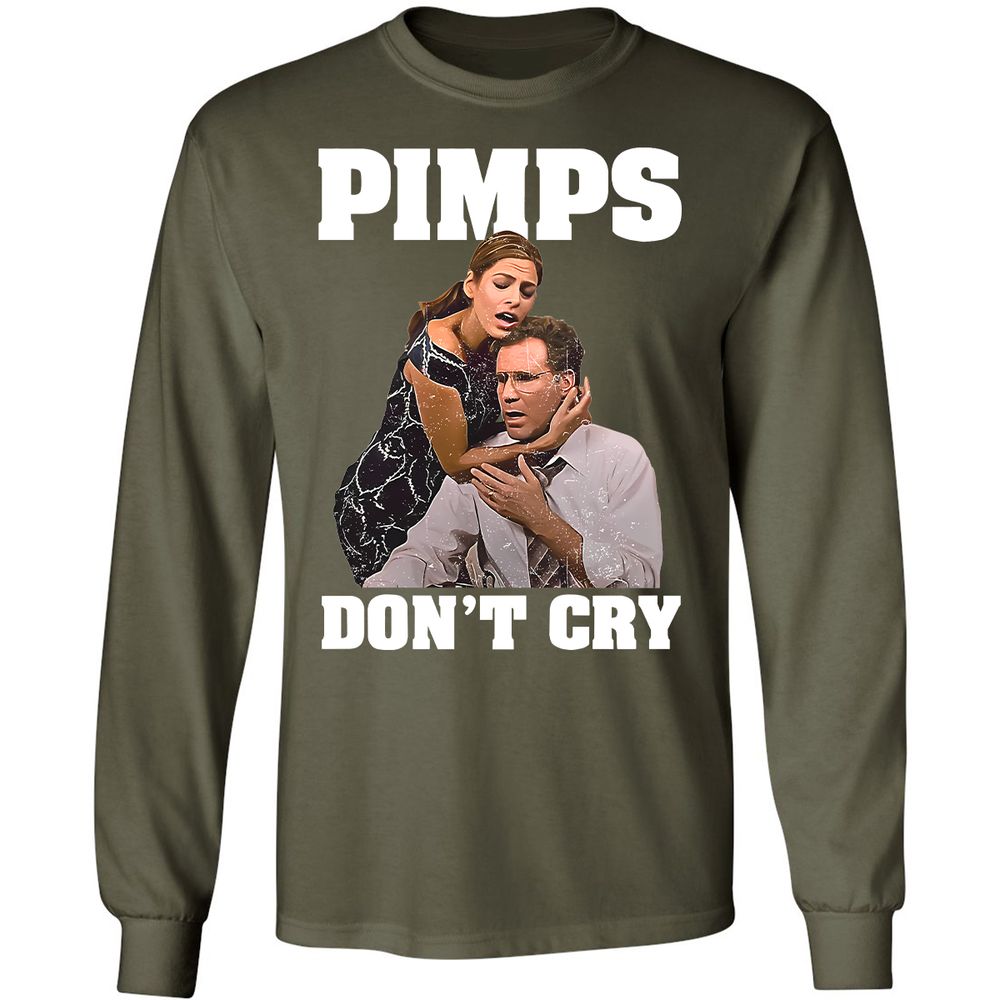 Long Sleeve T-Shirt - G7PZFBJ7 - Military Green - 16