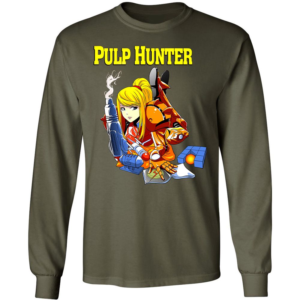 Long Sleeve T-Shirt - H9A6JD84 - Military Green - 16