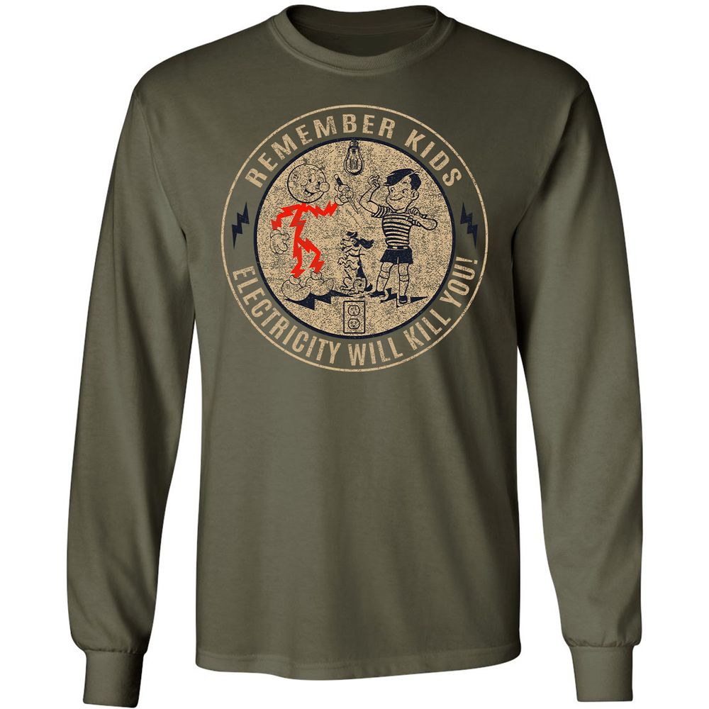 Long Sleeve T-Shirt - XWDCM9C8 - Military Green - 16