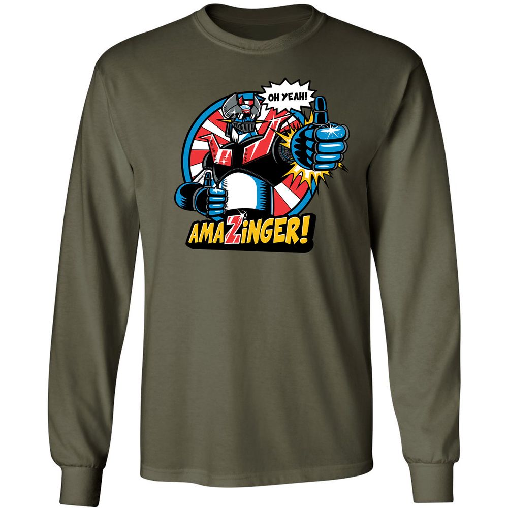 Long Sleeve T-Shirt - W491FDYK - Military Green - 16