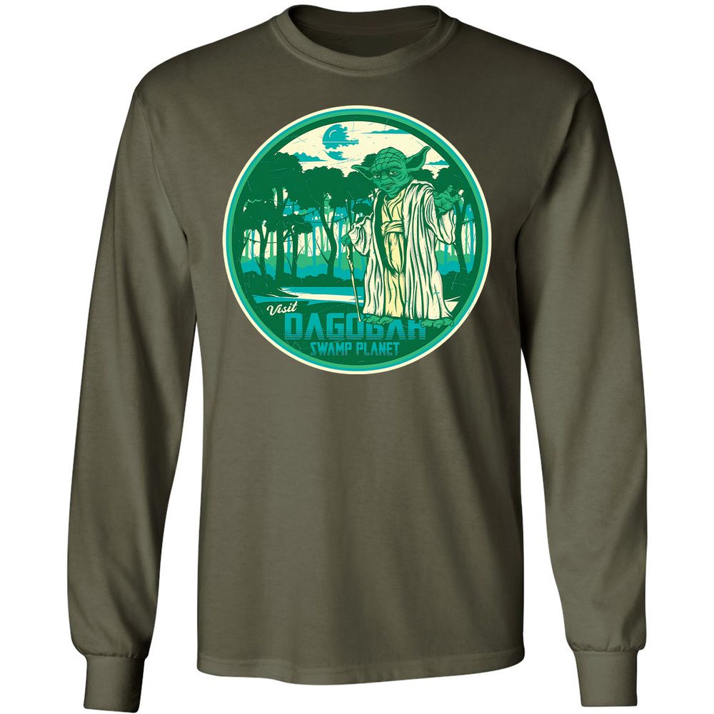 Long Sleeve T-Shirt - B4JVWPYA - Military Green - 16