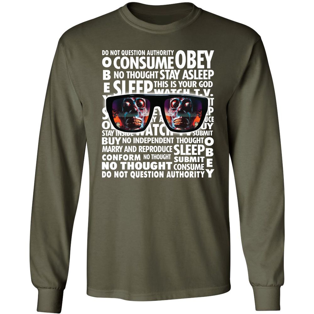 Long Sleeve T-Shirt - WJKSYSF4 - Military Green - 16
