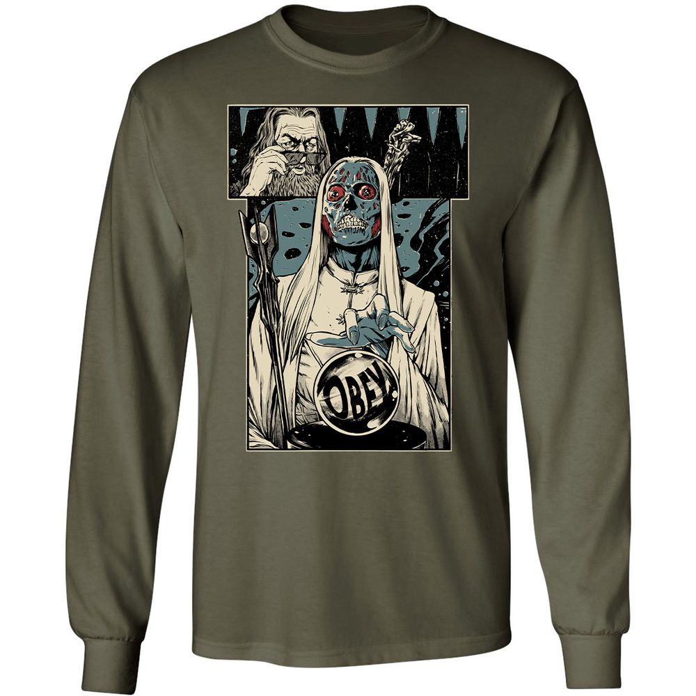 Long Sleeve T-Shirt - A7UUZTL2 - Military Green - 16