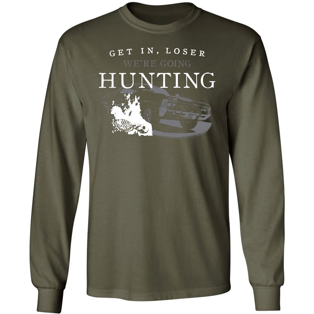Long Sleeve T-Shirt - DZS9XSV4 - Military Green - 16