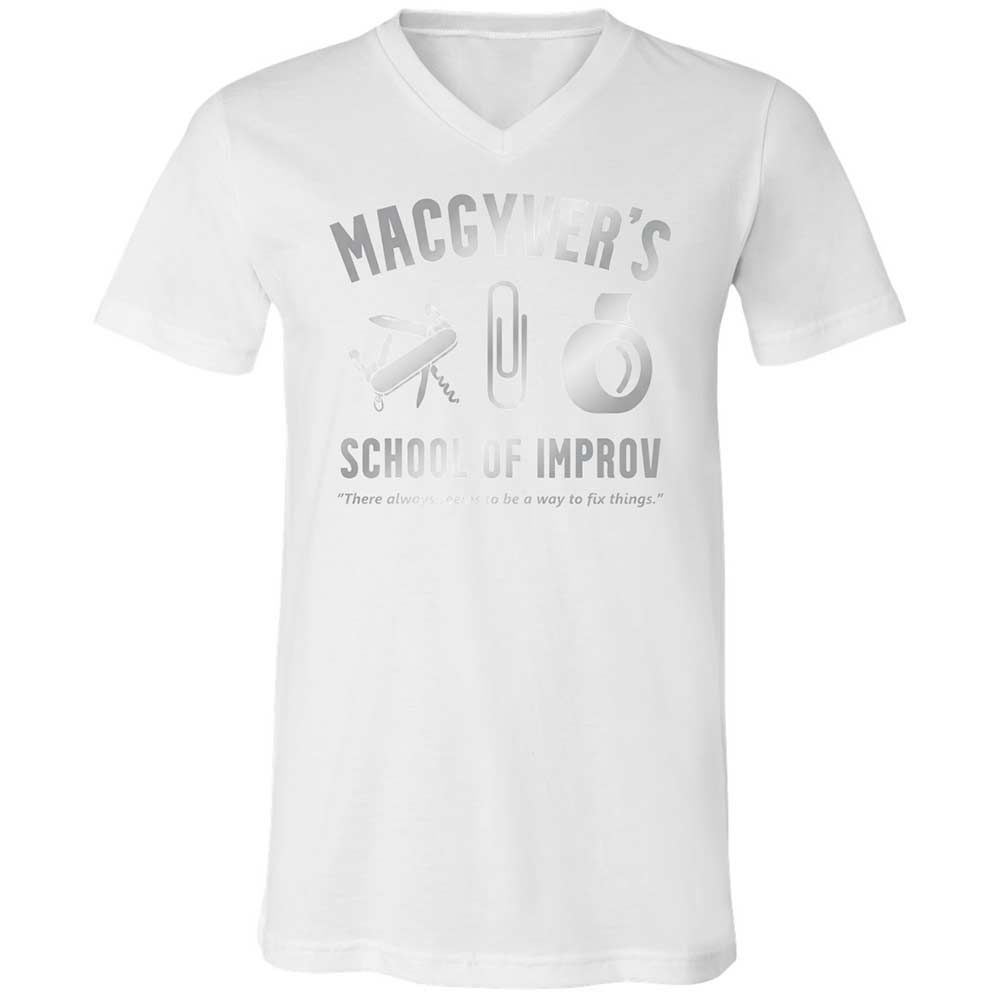 Unisex V-Neck T-Shirt - 9FSAMHCT - White - 16