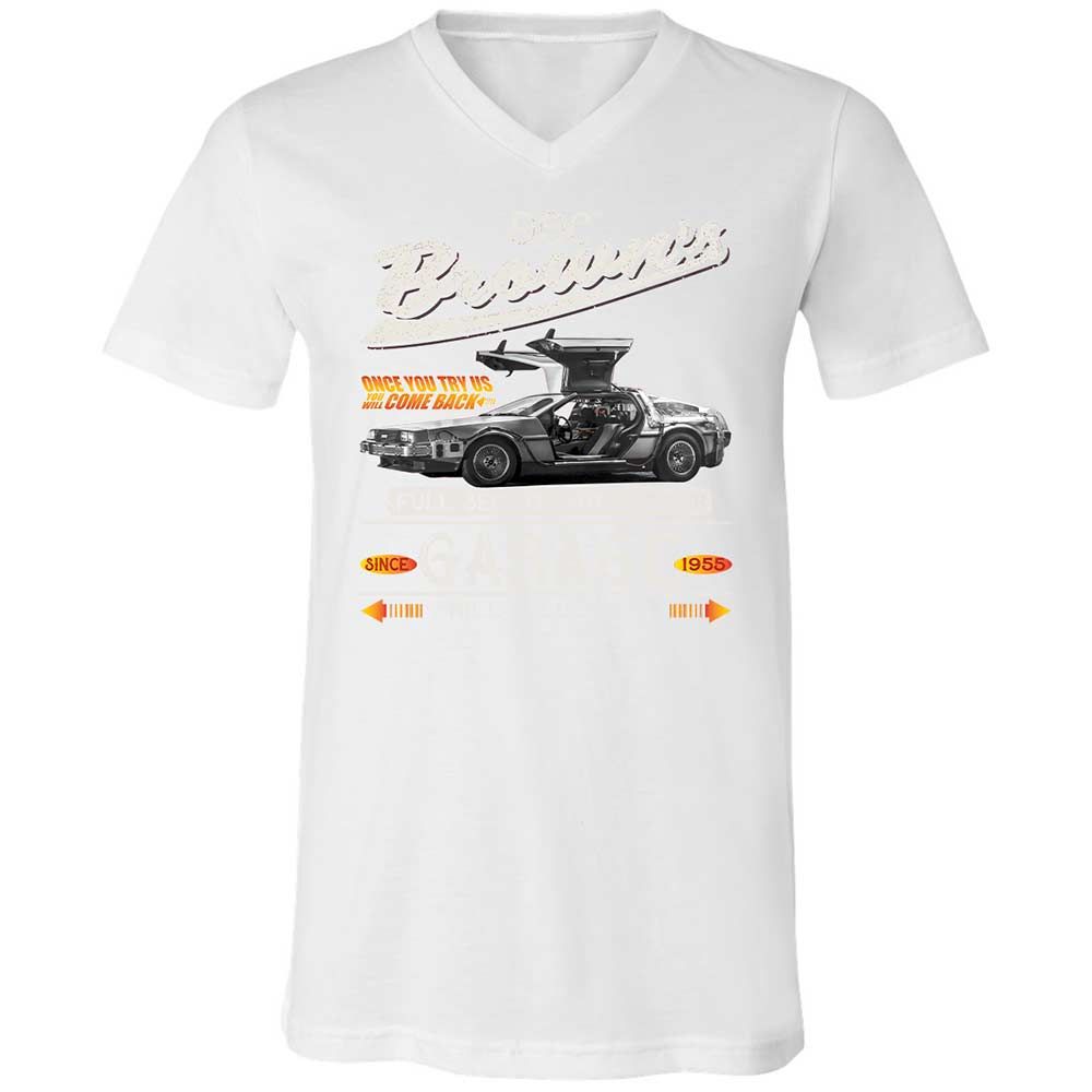 Unisex V-Neck T-Shirt - 4EM6BXVF - White - 16