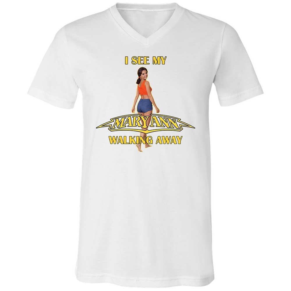 Unisex V-Neck T-Shirt - K8U6GMJ8 - White - 16