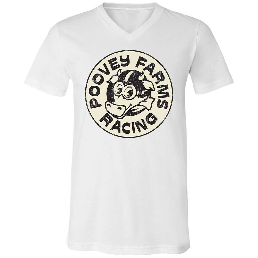 Unisex V-Neck T-Shirt - 3VRTYB4L - White - 16