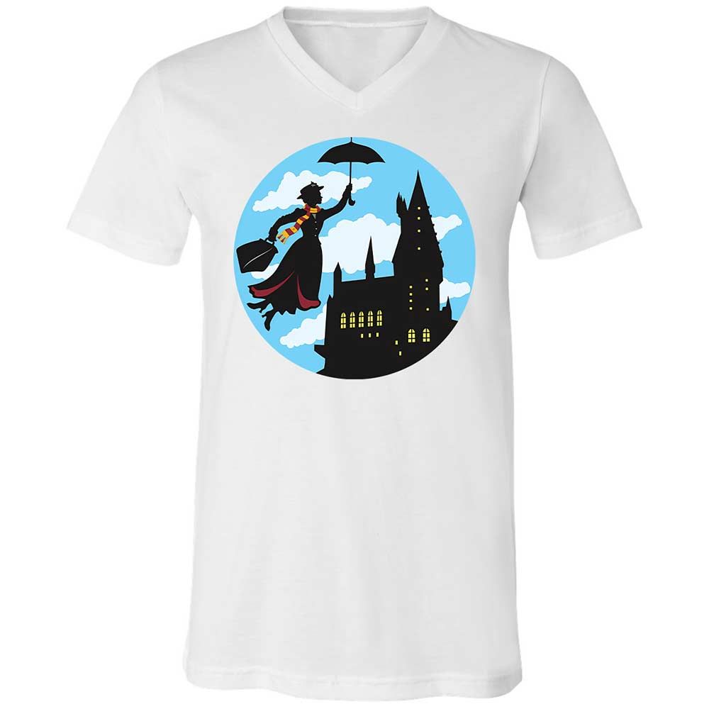 Unisex V-Neck T-Shirt - PAEVQAQF - White - 16