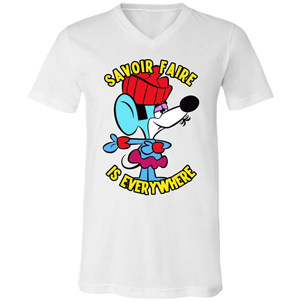 Unisex V-Neck T-Shirt - 75ZEHV4W - White - 16