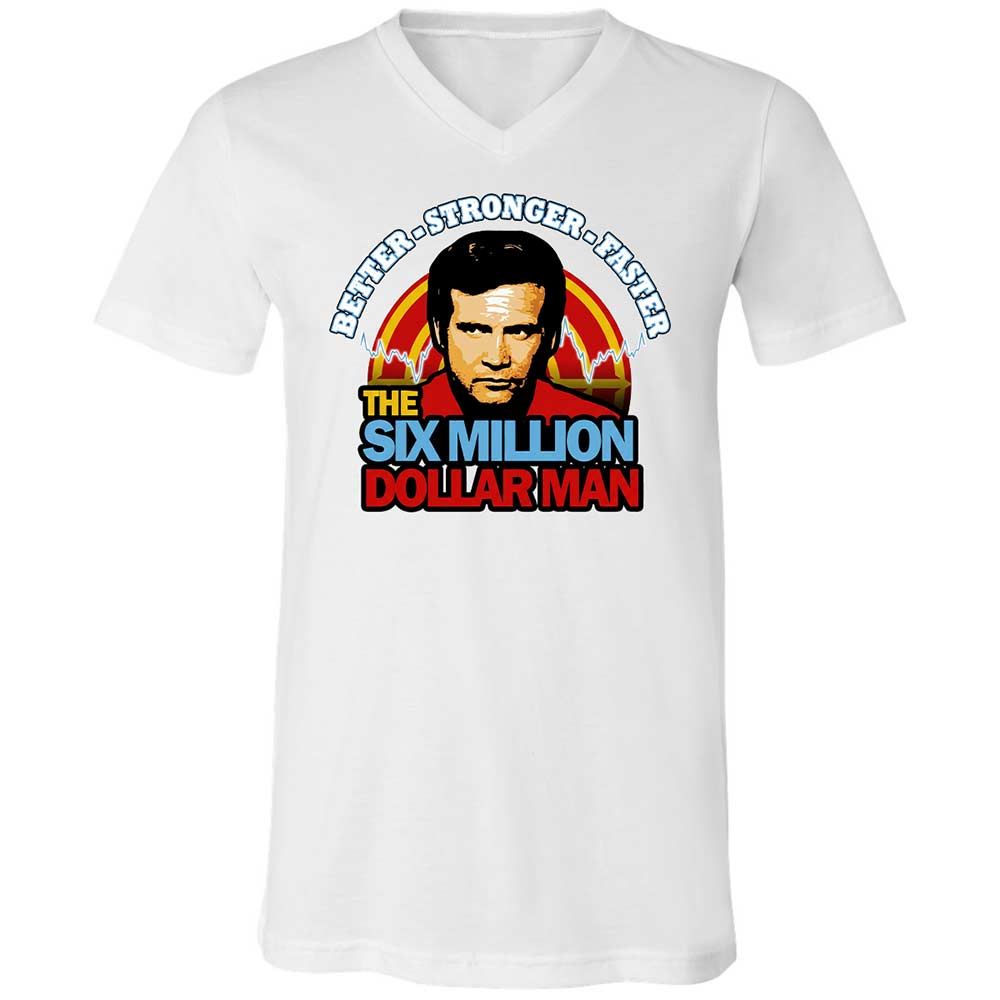 Unisex V-Neck T-Shirt - QSMJH3KN - White - 16