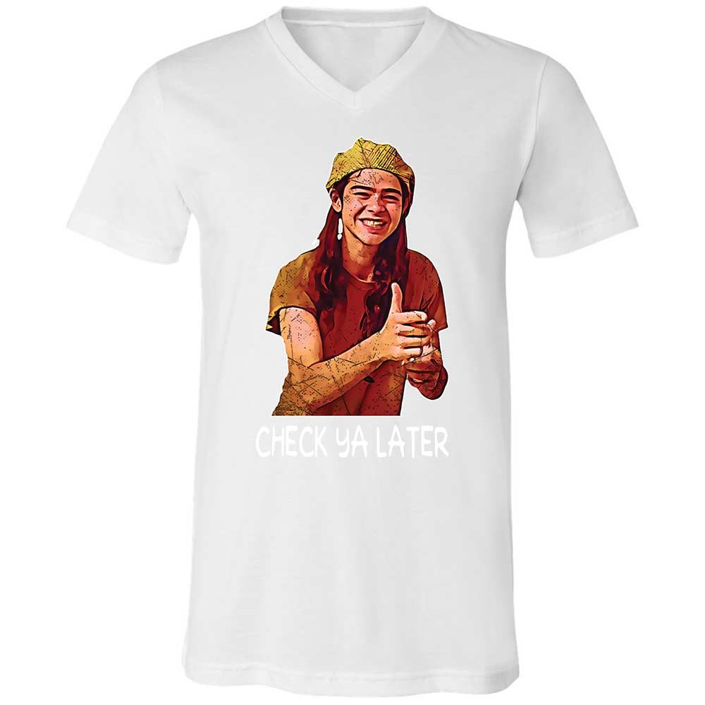 Unisex V-Neck T-Shirt - EX1F6HKS - White - 16