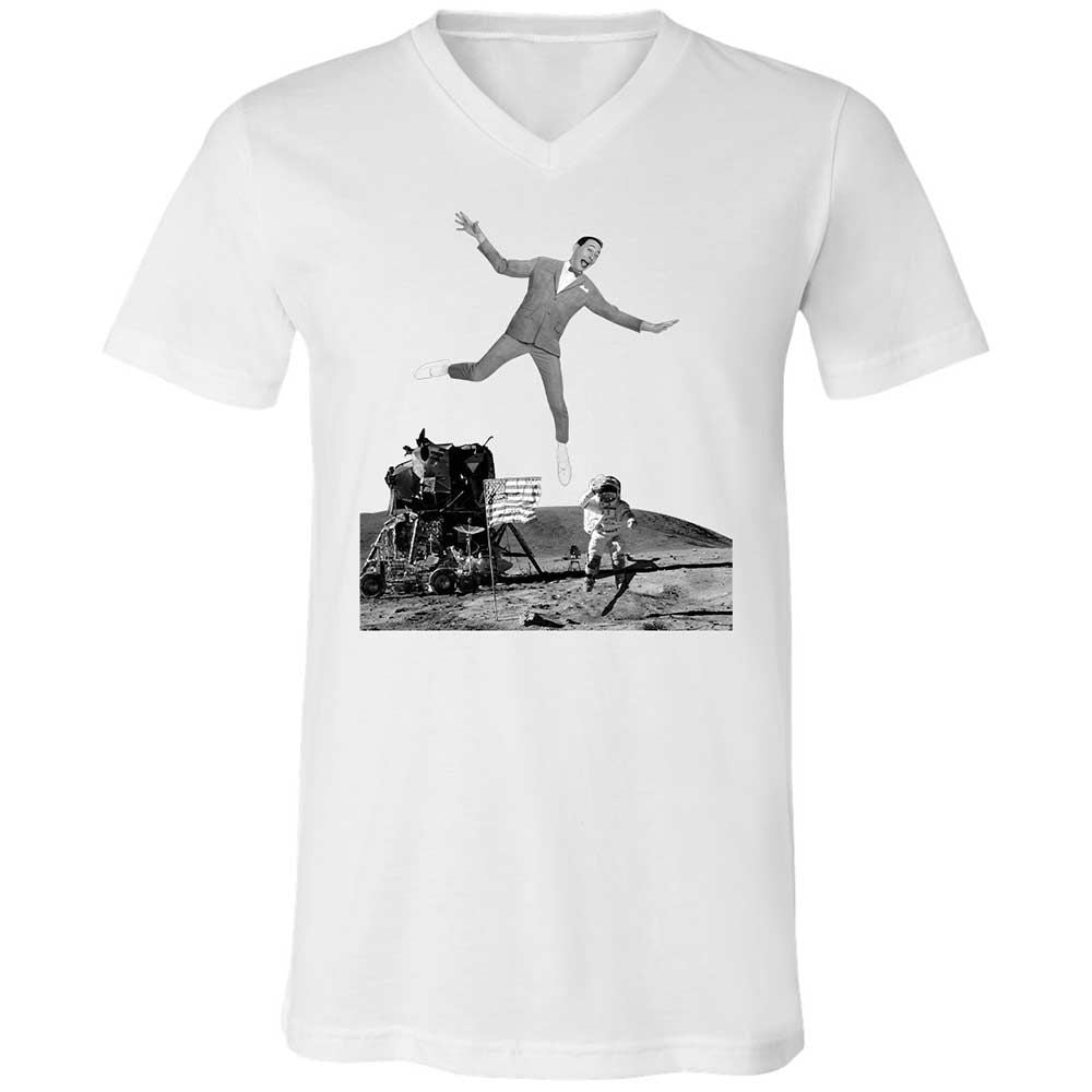 Unisex V-Neck T-Shirt - B3YWWST6 - White - 16