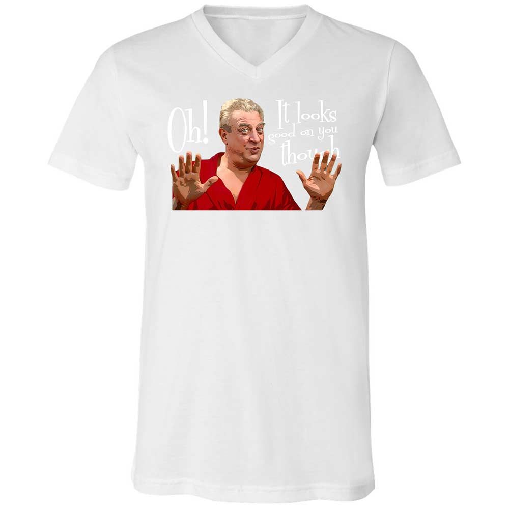 Unisex V-Neck T-Shirt - 7E367MEM - White - 16