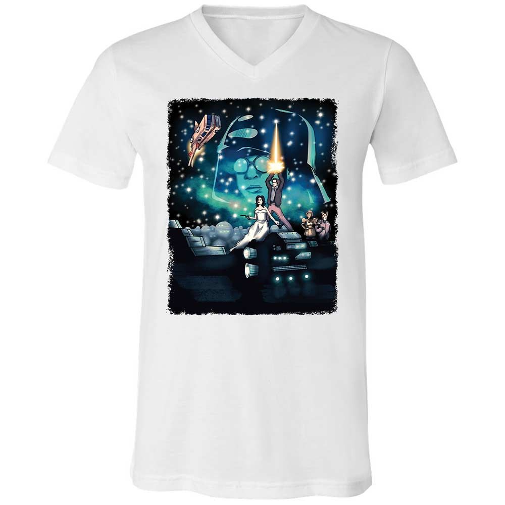 Unisex V-Neck T-Shirt - 5JEGZ8H2 - White - 16