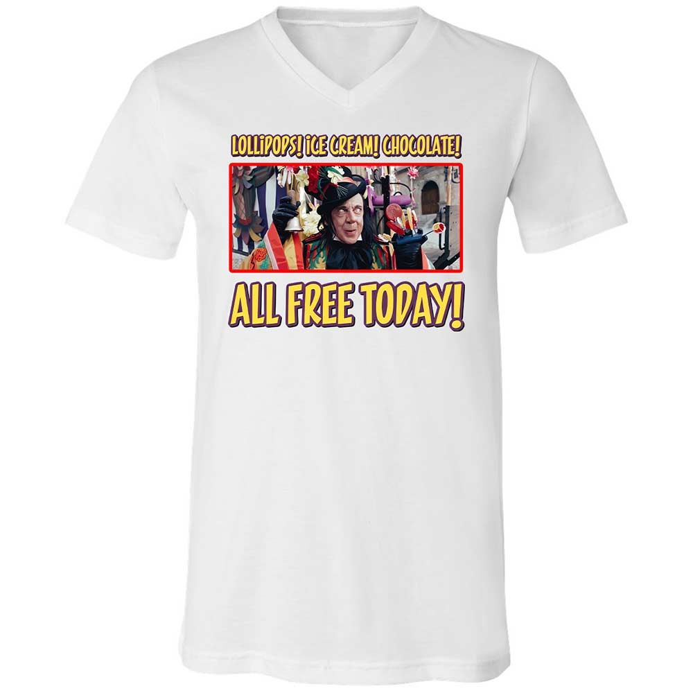 Unisex V-Neck T-Shirt - C9KGVAYU - White - 16