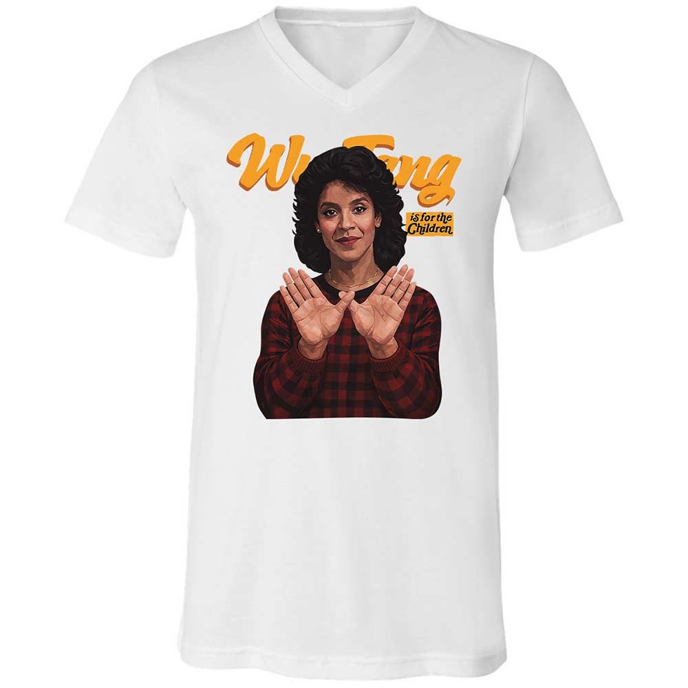 Unisex V-Neck T-Shirt - NBEL4DBQ - White - 16