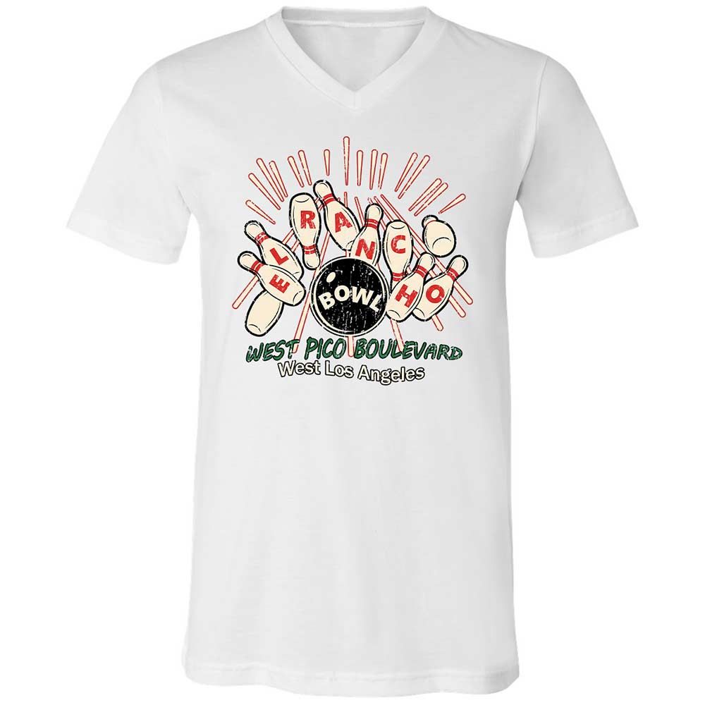 Unisex V-Neck T-Shirt - C5VAMVBX - White - 16