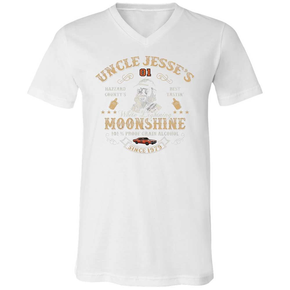 Unisex V-Neck T-Shirt - QD3D4XU5 - White - 16