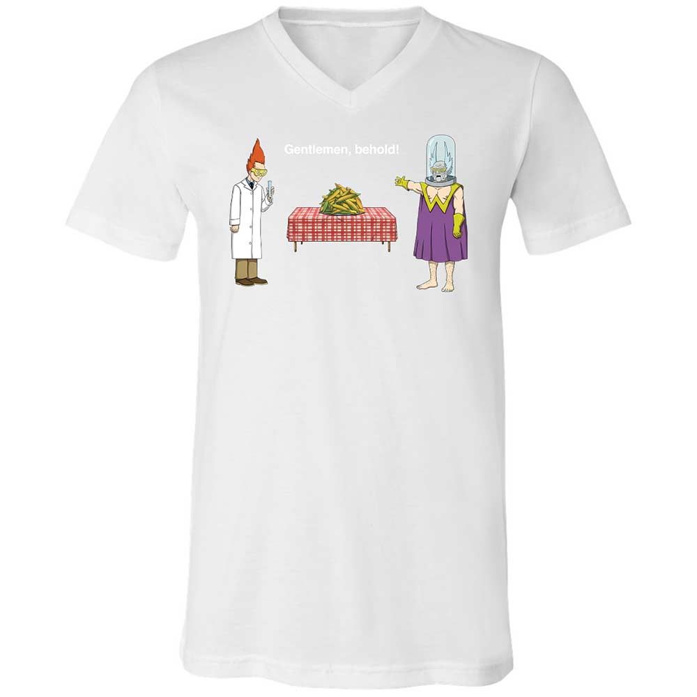 Unisex V-Neck T-Shirt - 98AY116B - White - 16
