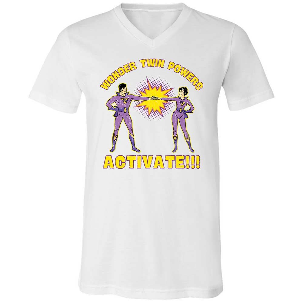 Unisex V-Neck T-Shirt - UQPFUBGY - White - 16