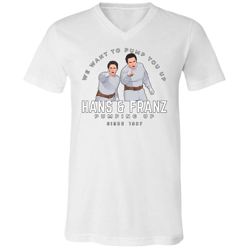 Unisex V-Neck T-Shirt - B6JXCDVC - White - 16