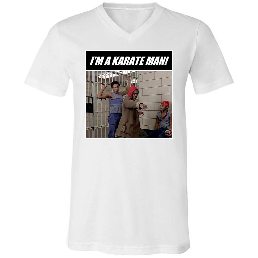 Unisex V-Neck T-Shirt - PDAB3D6Y - White - 16