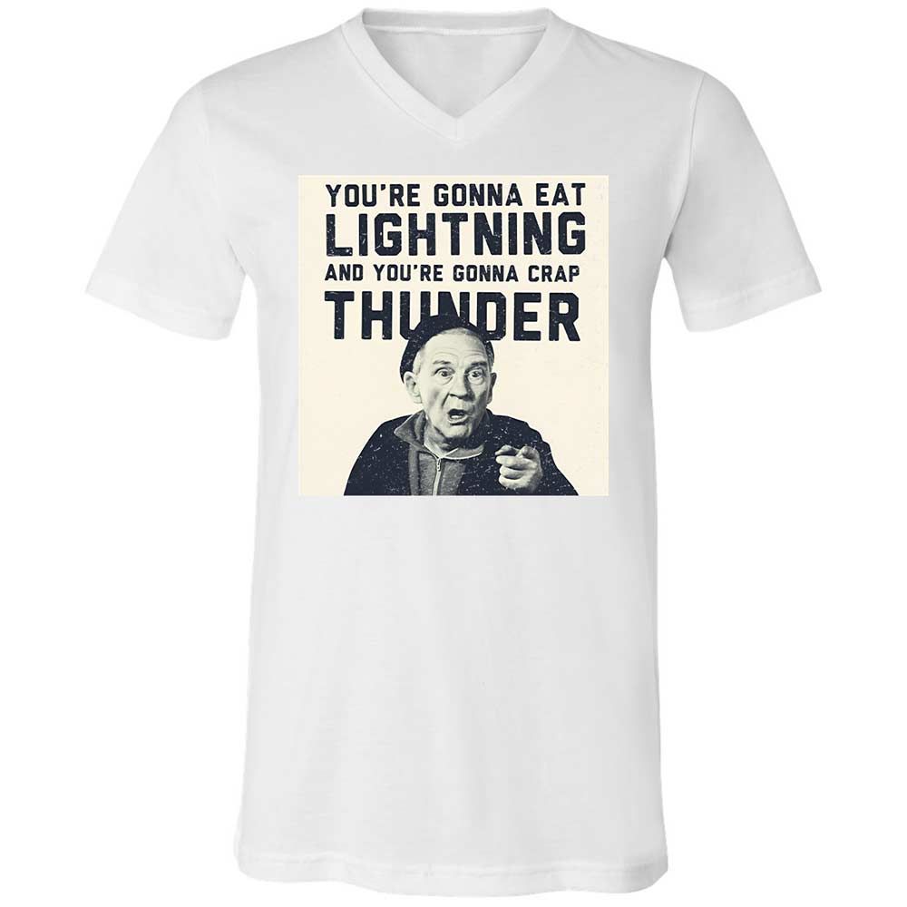 Unisex V-Neck T-Shirt - 7SZ7KLQ8 - White - 16