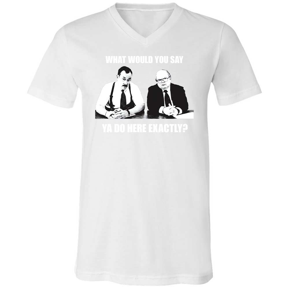 Unisex V-Neck T-Shirt - LJAEUEBJ - White - 16