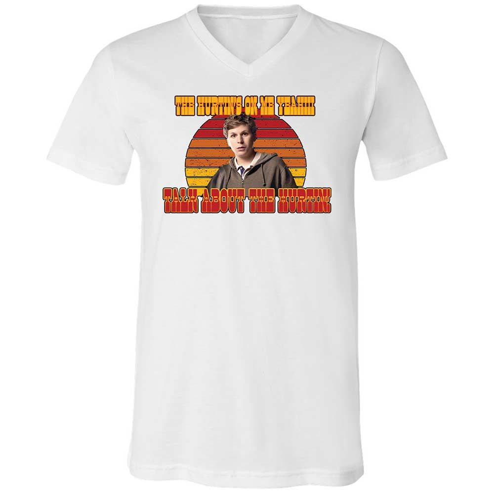 Unisex V-Neck T-Shirt - E3SKWTEG - White - 16
