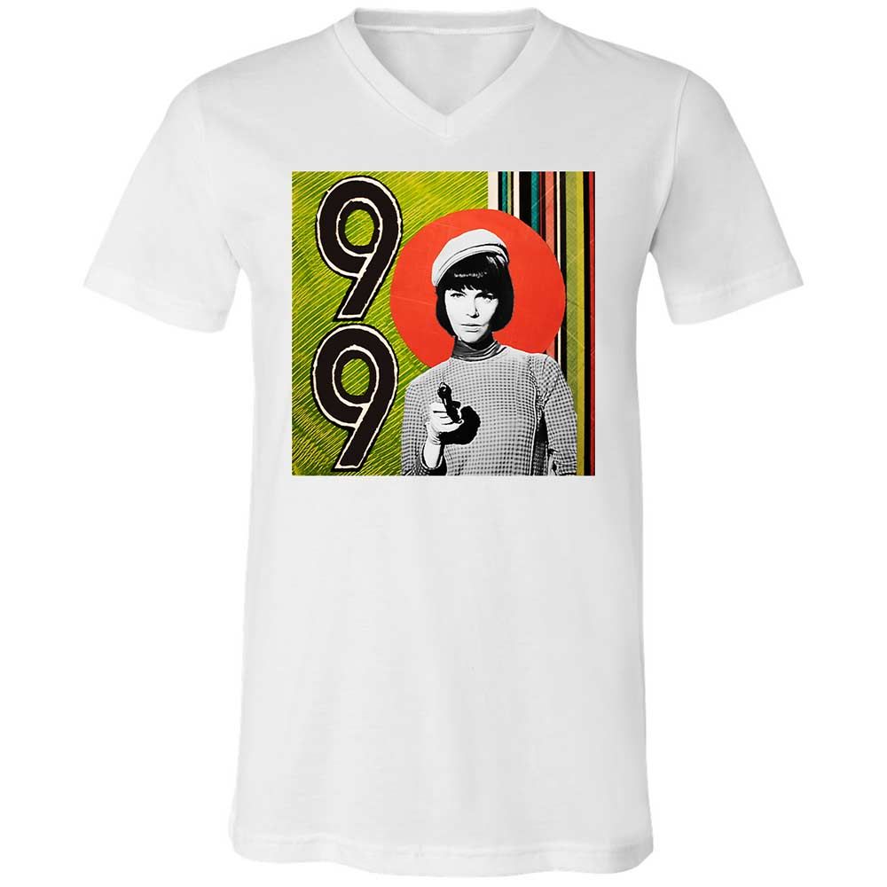 Unisex V-Neck T-Shirt - 4BJL6VHZ - White - 16