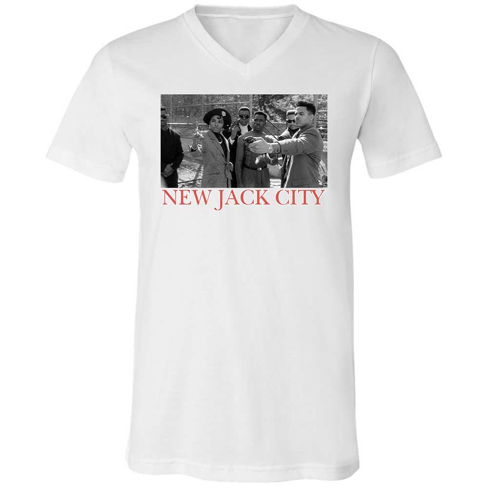 Unisex V-Neck T-Shirt - 27NNY9HS - White - 16