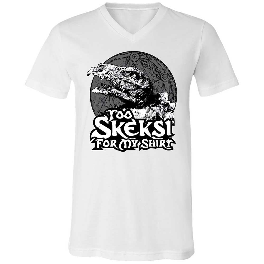 Unisex V-Neck T-Shirt - D7Z6V5R3 - White - 16