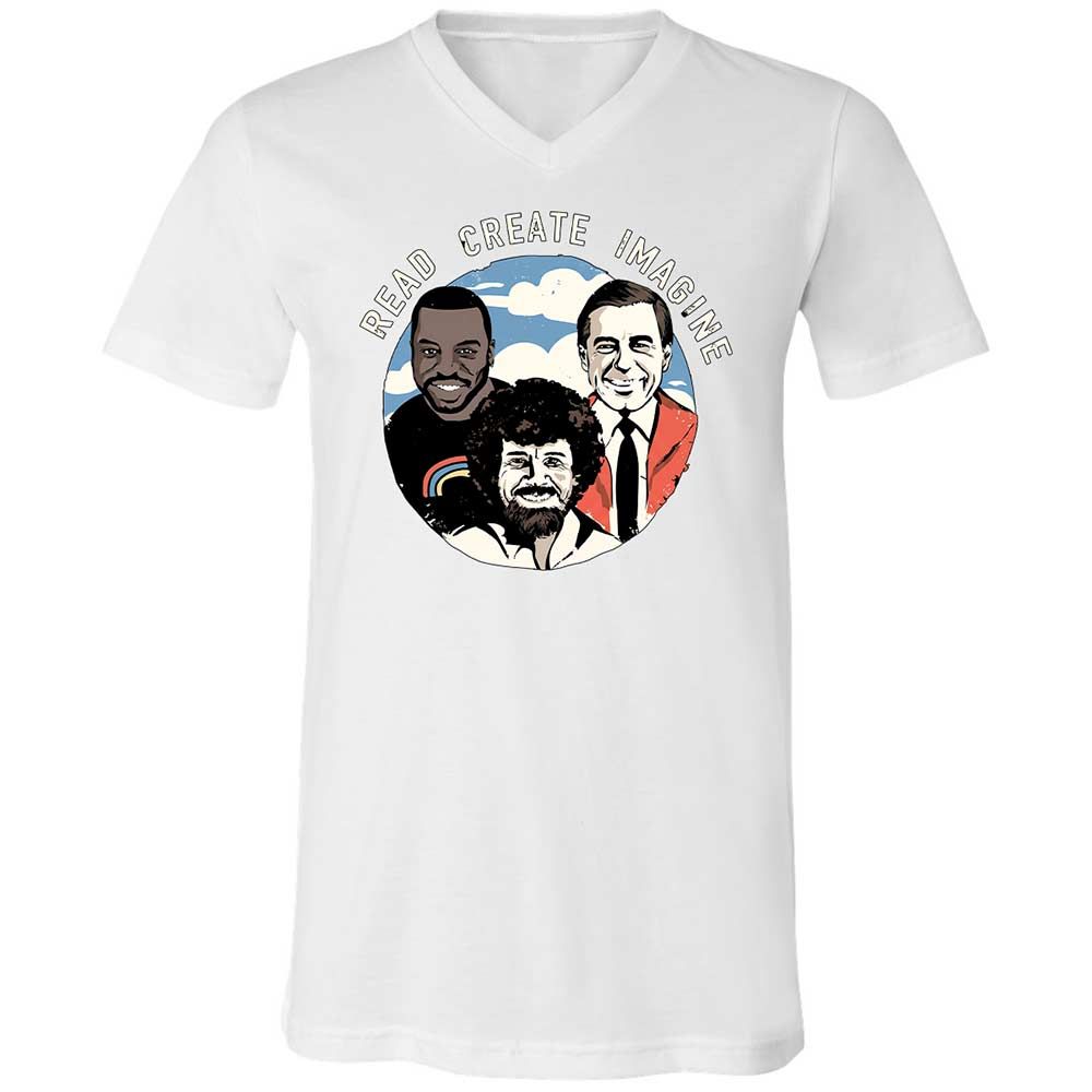 Unisex V-Neck T-Shirt - ERR3GQR3 - White - 16